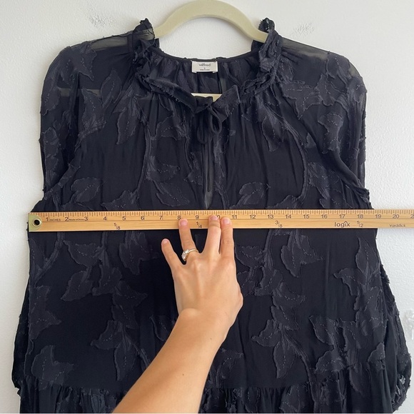 Aritzia Wilfred Dufour Ruffle Dress floral whimsigoth sheer unconventional lace - Picture 13 of 14